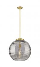 Innovations Lighting 221-1S-SG-G1213-18SM - Athens Deco Swirl - 1 Light - 18 inch - Satin Gold - Cord hung - Pendant