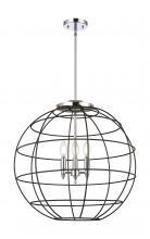 Innovations Lighting 221-3S-PC-CE-22-BK - Lake Placid - 3 Light - 22 inch - Polished Chrome - Pendant