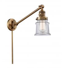 Innovations Lighting 237-BB-G182S - Canton - 1 Light - 8 inch - Brushed Brass - Swing Arm