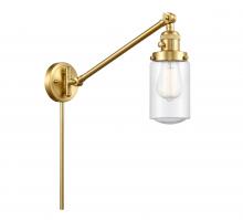 Innovations Lighting 237-SG-G314 - Dover - 1 Light - 5 inch - Satin Gold - Swing Arm