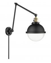 Innovations Lighting 238-BAB-HFS-82-BK - Hampden - 1 Light - 9 inch - Black Antique Brass - Swing Arm