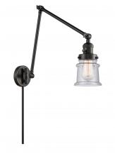 Innovations Lighting 238-BK-G184S - Canton - 1 Light - 8 inch - Matte Black - Swing Arm