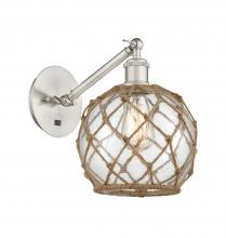 Innovations Lighting 317-1W-SN-G122-8RB - Farmhouse Rope - 1 Light - 8 inch - Brushed Satin Nickel - Sconce