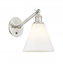 Innovations Lighting 317-1W-SN-GBC-81 - Berkshire - 1 Light - 8 inch - Brushed Satin Nickel - Sconce