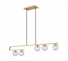 Innovations Lighting 320-5I-BB-G320-5CL-BB - Barrington - 5 Light - 45 inch - Brushed Brass - Cord hung - Island Light