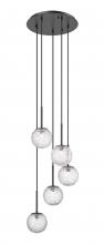 Innovations Lighting 320-5P-BK-G320-6CL-BK - Barrington - 5 Light - 16 inch - Matte Black - Cord hung - Mini Pendant