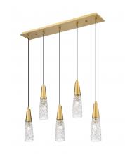 Innovations Lighting 322-5I-BB-G322-3CL - Amherst Brook - 5 Light - 33 inch - Brushed Brass - Cord Hung - Island Light