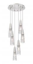 Innovations Lighting 322-6P-SN-G322-3CL - Amherst Brook - 6 Light - 14 inch - Brushed Satin Nickel - Cord Hung - Multi Pendant