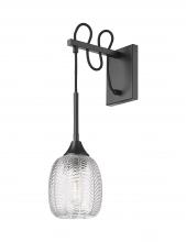 Innovations Lighting 323-1W-BK-G323-5CL - Berkshire - 1 Light - 6 inch - Matte Black - Sconce