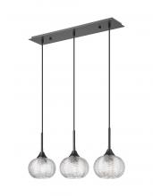 Innovations Lighting 323-3I-BK-G323-7CL - Berkshire - 3 Light - 28 inch - Matte Black - Cord Hung - Island Light