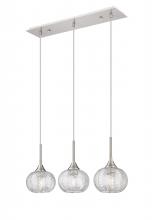 Innovations Lighting 323-3I-SN-G323-7CL - Berkshire - 3 Light - 28 inch - Brushed Satin Nickel - Cord Hung - Island Light