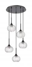 Innovations Lighting 323-5P-BK-G323-7CL - Berkshire - 5 Light - 20 inch - Matte Black - Cord Hung - Multi Pendant