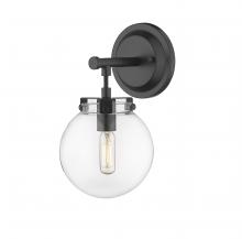 Innovations Lighting 351-1W-BK-CL-LED - Span - 1 Light - 6 inch - Matte Black - Cord hung - Bath Vanity Light