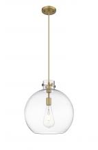 Innovations Lighting 410-1PL-BB-G410-16CL - Newton Sphere - 1 Light - 16 inch - Brushed Brass - Cord hung - Pendant