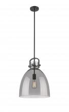 Innovations Lighting 410-1SL-BK-G412-14SM - Newton Bell - 1 Light - 14 inch - Matte Black - Pendant