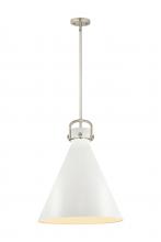  410-1SL-SN-M411-18W - Newton Cone - 1 Light - 18 inch - Satin Nickel - Pendant