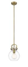 Innovations Lighting 410-1SS-BB-G410-8CL - Newton Sphere - 1 Light - 8 inch - Brushed Brass - Mini Pendant