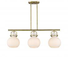 Innovations Lighting 410-3I-BB-G410-10WH - Newton Sphere - 3 Light - 42 inch - Brushed Brass - Island Light