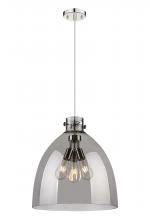 Innovations Lighting 410-3PL-PN-G412-18SM - Newton Bell - 3 Light - 18 inch - Polished Nickel - Cord hung - Pendant