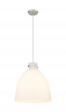 Innovations Lighting 410-3PL-SN-G412-16WH - Newton Bell - 3 Light - 16 inch - Satin Nickel - Cord hung - Pendant