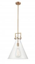 Innovations Lighting 411-1SL-BB-G411-16CL - Newton Cone - 1 Light - 16 inch - Brushed Brass - Pendant