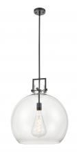  411-1SL-BK-G410-18CL - Newton Sphere - 1 Light - 18 inch - Matte Black - Pendant