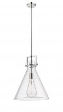 Innovations Lighting 411-1SL-PN-G411-16CL - Newton Cone - 1 Light - 16 inch - Polished Nickel - Cord hung - Pendant