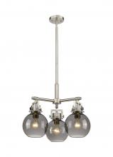  411-3CR-SN-G410-7SM - Newton Sphere - 3 Light - 21 inch - Satin Nickel - Pendant