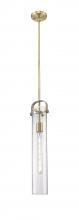 Innovations Lighting 413-1SS-BB-G413-1S-4SDY - Pilaster - 1 Light - 4 inch Glass - Brushed Brass - Pendant