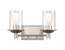 Innovations Lighting 417-2W-SN-SDY - Manhattan - 2 Light - 15 inch - Satin Nickel - Bath Vanity Light