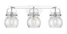 Innovations Lighting 423-3W-PC-G410-6SDY - Pilaster II Sphere - 3 Light - 27 inch - Polished Chrome - Bath Vanity Light