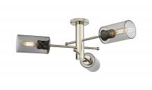 Innovations Lighting 434-3F-PN-G434-7SM - Crown Point - 3 Light - 34 inch - Polished Nickel - Flush Mount