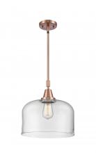 Innovations Lighting 447-1S-AC-G72-L-LED - Bell - 1 Light - 12 inch - Antique Copper - Mini Pendant