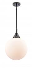 Innovations Lighting 447-1S-BK-G201-12 - Beacon - 1 Light - 12 inch - Matte Black - Mini Pendant