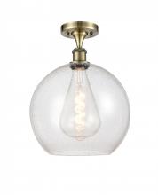 Innovations Lighting 516-1C-AB-G124-12 - Athens - 1 Light - 12 inch - Antique Brass - Semi-Flush Mount