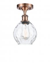 Innovations Lighting 516-1C-AC-G362 - Waverly - 1 Light - 6 inch - Antique Copper - Semi-Flush Mount