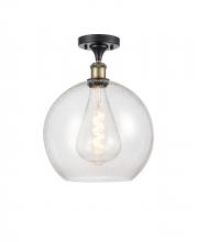 Innovations Lighting 516-1C-BAB-G124-12 - Athens - 1 Light - 12 inch - Black Antique Brass - Semi-Flush Mount