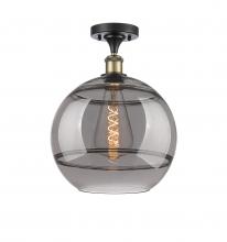 Innovations Lighting 516-1C-BAB-G556-12SM - Rochester - 1 Light - 12 inch - Black Antique Brass - Semi-Flush Mount