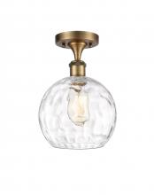 Innovations Lighting 516-1C-BB-G1215-8 - Athens Water Glass - 1 Light - 8 inch - Brushed Brass - Semi-Flush Mount