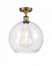 Innovations Lighting 516-1C-BB-G122-12 - Athens - 1 Light - 12 inch - Brushed Brass - Semi-Flush Mount