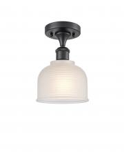 Innovations Lighting 516-1C-BK-G411 - Dayton - 1 Light - 6 inch - Matte Black - Semi-Flush Mount