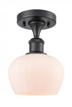 Innovations Lighting 516-1C-BK-G91 - Fenton - 1 Light - 7 inch - Matte Black - Semi-Flush Mount