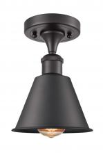 Innovations Lighting 516-1C-BK-M8 - Smithfield - 1 Light - 7 inch - Matte Black - Semi-Flush Mount