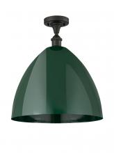 Innovations Lighting 516-1C-OB-MBD-16-GR - Plymouth - 1 Light - 16 inch - Oil Rubbed Bronze - Semi-Flush Mount