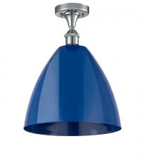 Innovations Lighting 516-1C-PC-MBD-12-BL - Plymouth - 1 Light - 12 inch - Polished Chrome - Semi-Flush Mount