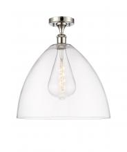 Innovations Lighting 516-1C-PN-GBD-162 - Bristol - 1 Light - 16 inch - Polished Nickel - Semi-Flush Mount