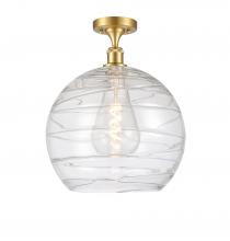 Innovations Lighting 516-1C-SG-G1213-14 - Athens Deco Swirl - 1 Light - 14 inch - Satin Gold - Semi-Flush Mount