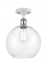 Innovations Lighting 516-1C-WPC-G122-10 - Athens - 1 Light - 10 inch - White Polished Chrome - Semi-Flush Mount