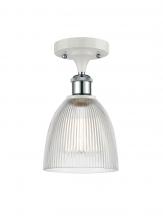 Innovations Lighting 516-1C-WPC-G382 - Castile - 1 Light - 6 inch - White Polished Chrome - Semi-Flush Mount