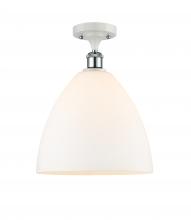 Innovations Lighting 516-1C-WPC-GBD-121 - Bristol - 1 Light - 12 inch - White Polished Chrome - Semi-Flush Mount